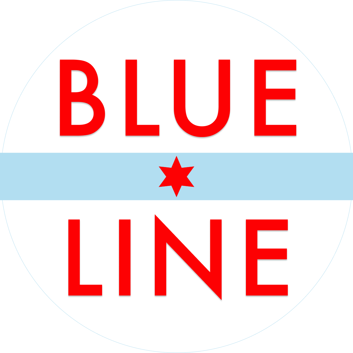 Blue Line Vertical Logo - Circle 1